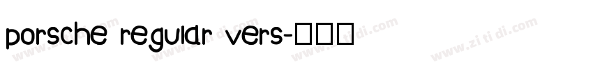 porsche regular vers字体转换